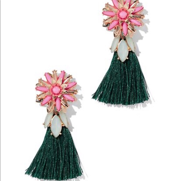 Precious Emerald tassel drop earrings - Picture 3 of 3
